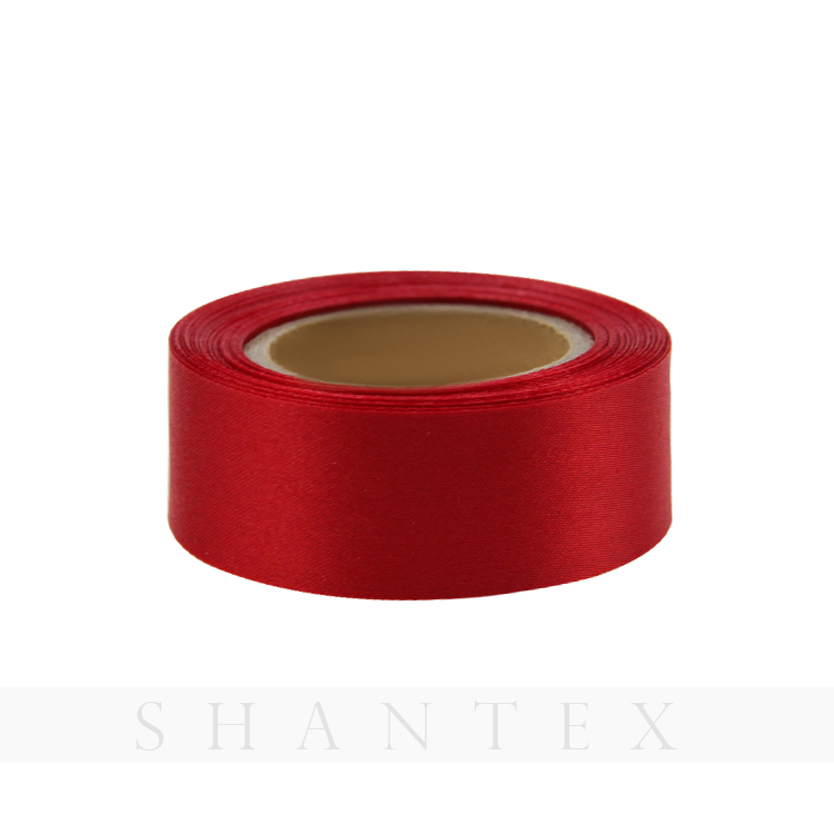 Decorative 100% Polyester Solid Color 10-1620mm Single/double Faced Satin Christmas Ribbon Tape