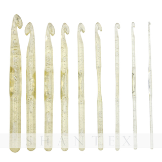 Crochet Hook Plastic Transparent 17cm Long Crochet Needle Knitting Needles Thick Wool Tool