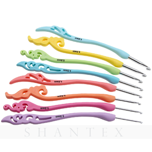 8 Pcs Plastic Handle Hairpin Shape Crochet Hook Packed in PVC Case DIY Sewing And Weaving Craft Tools 