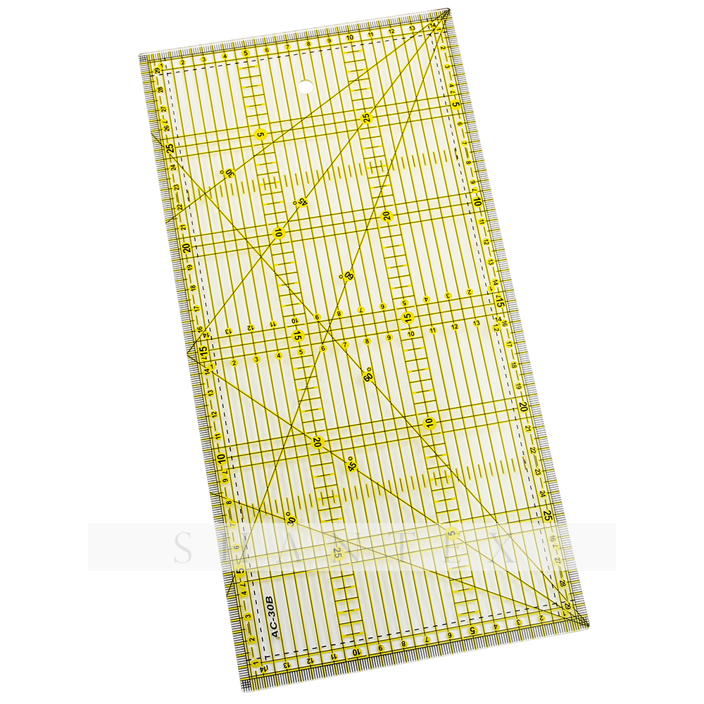 Plastic Tailor Parallel Metric Square Quilting 30 Cm Scale Acrylic Ruler 